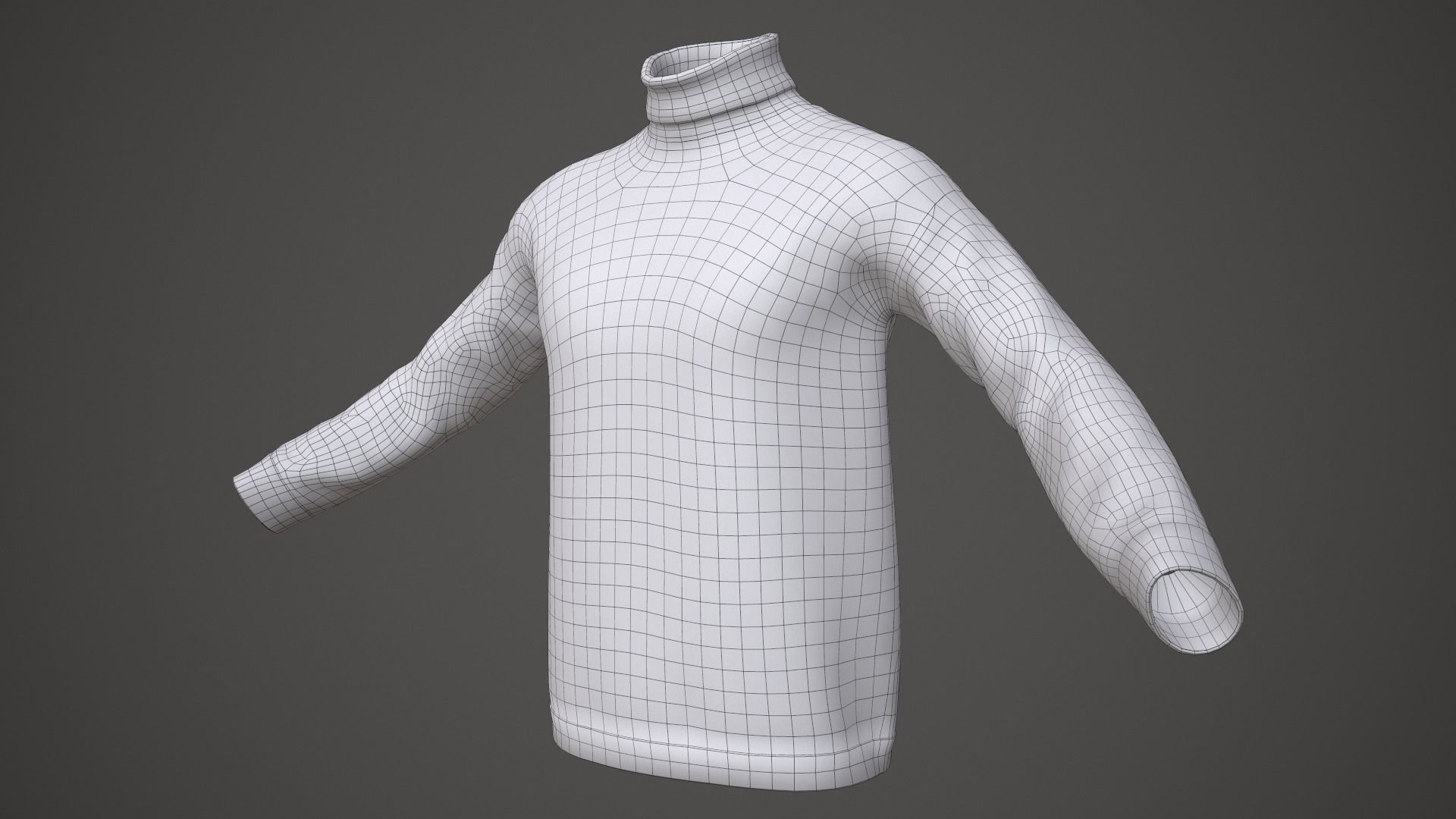 Christmas sweater Low-poly 3D model_16