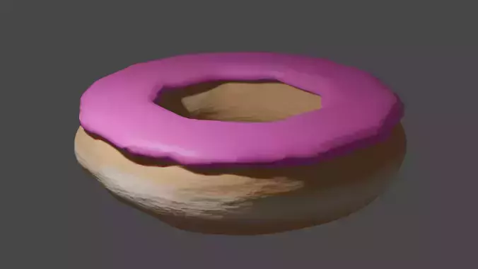 Donut blender project and render Free 3D model