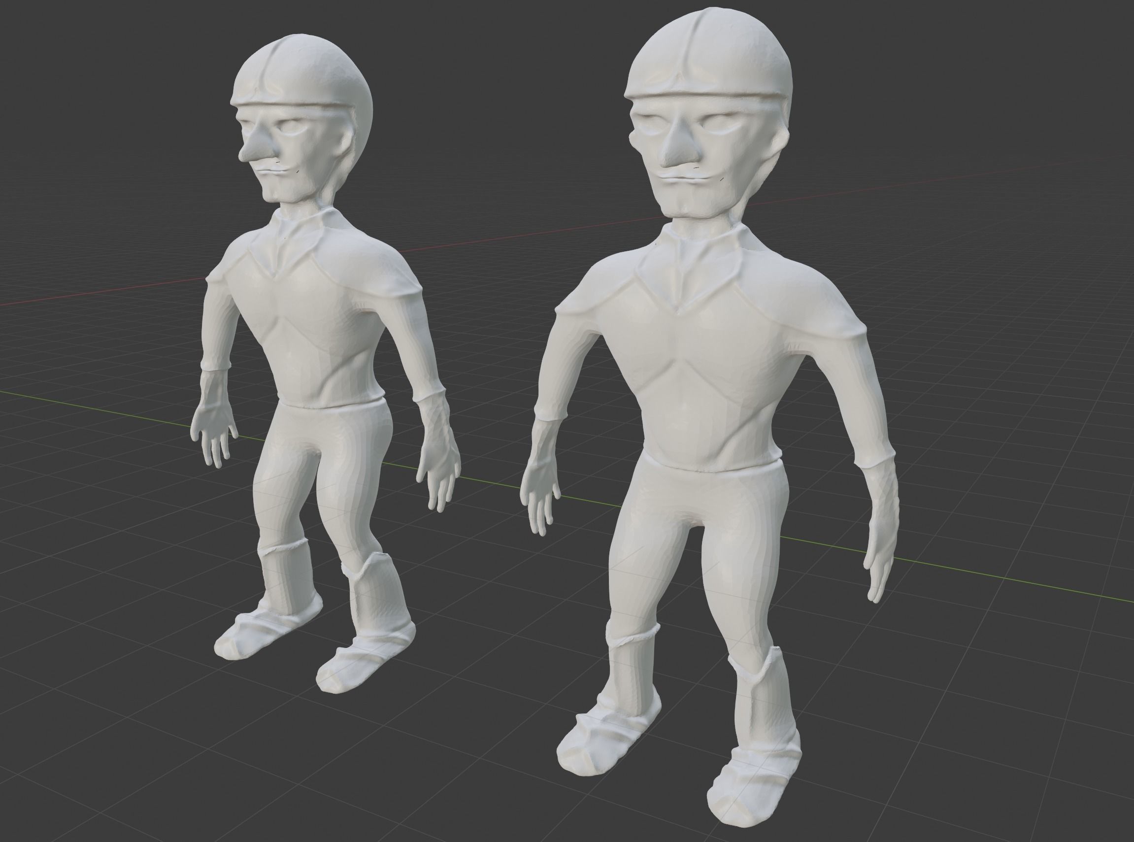 Swordsman Character Lowpoly Low-poly 3D model_5