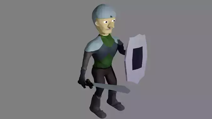 Swordsman Character Lowpoly