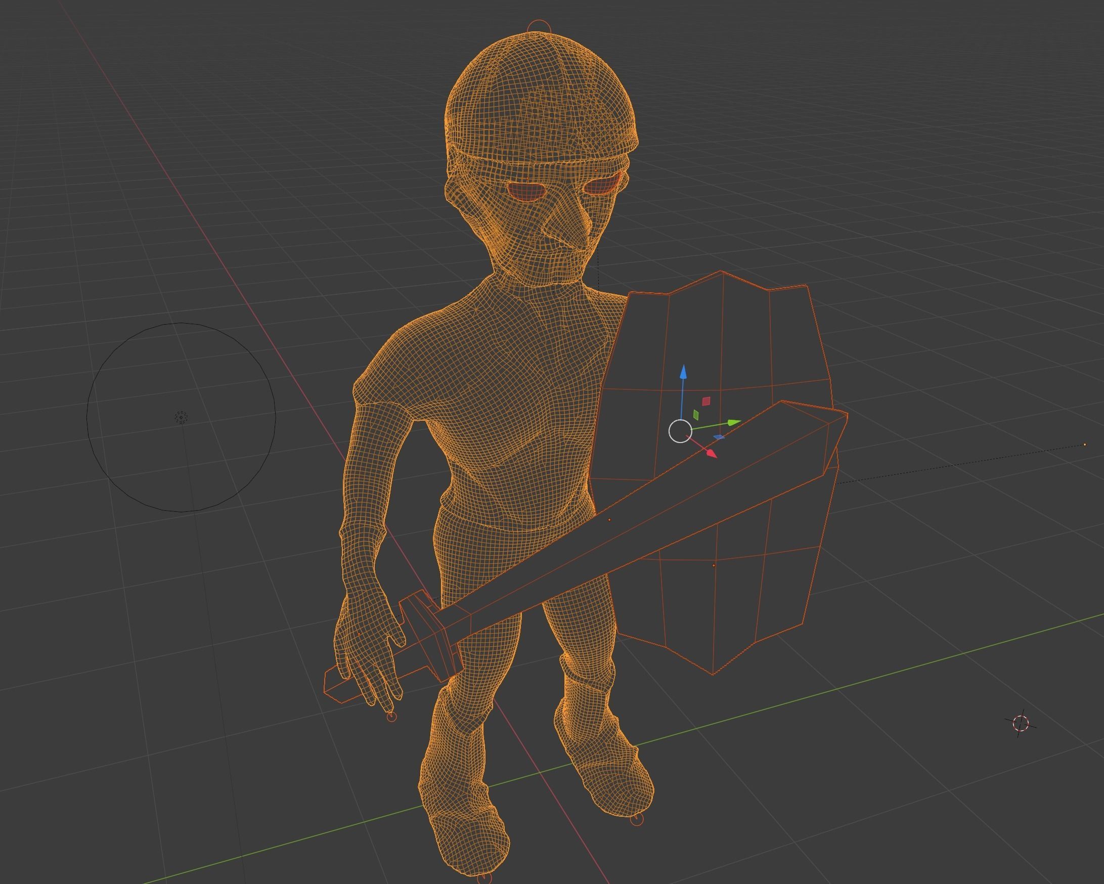 Swordsman Character Lowpoly Low-poly 3D model_6