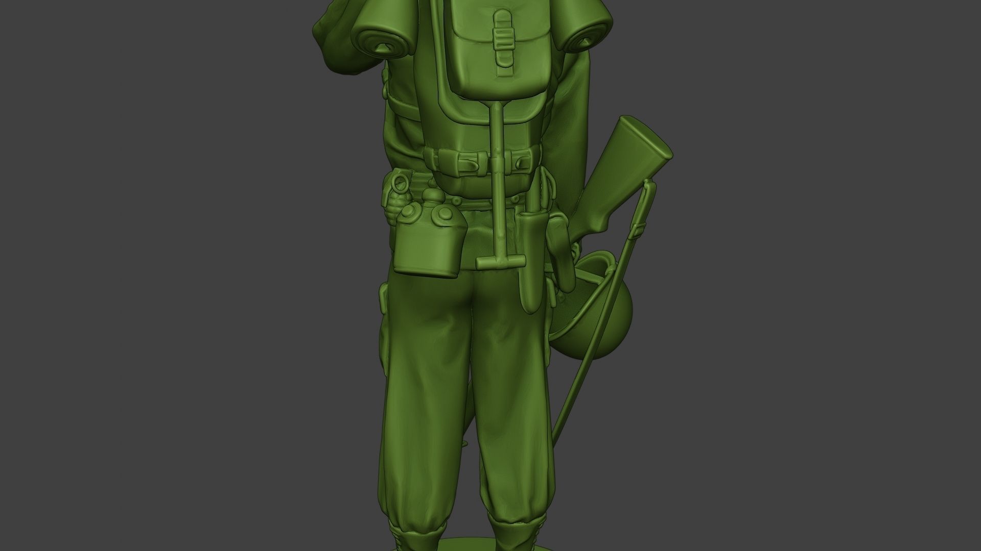 American soldier ww2 Crying A11 3D print model_21