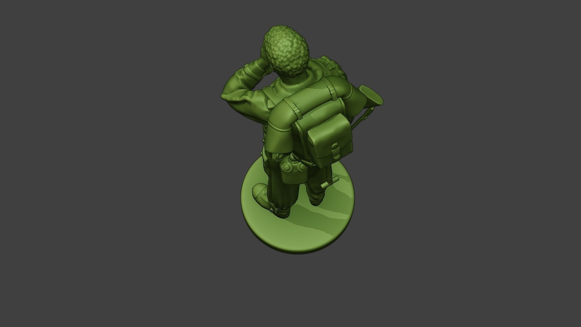 American soldier ww2 Crying A11 3D print model_16