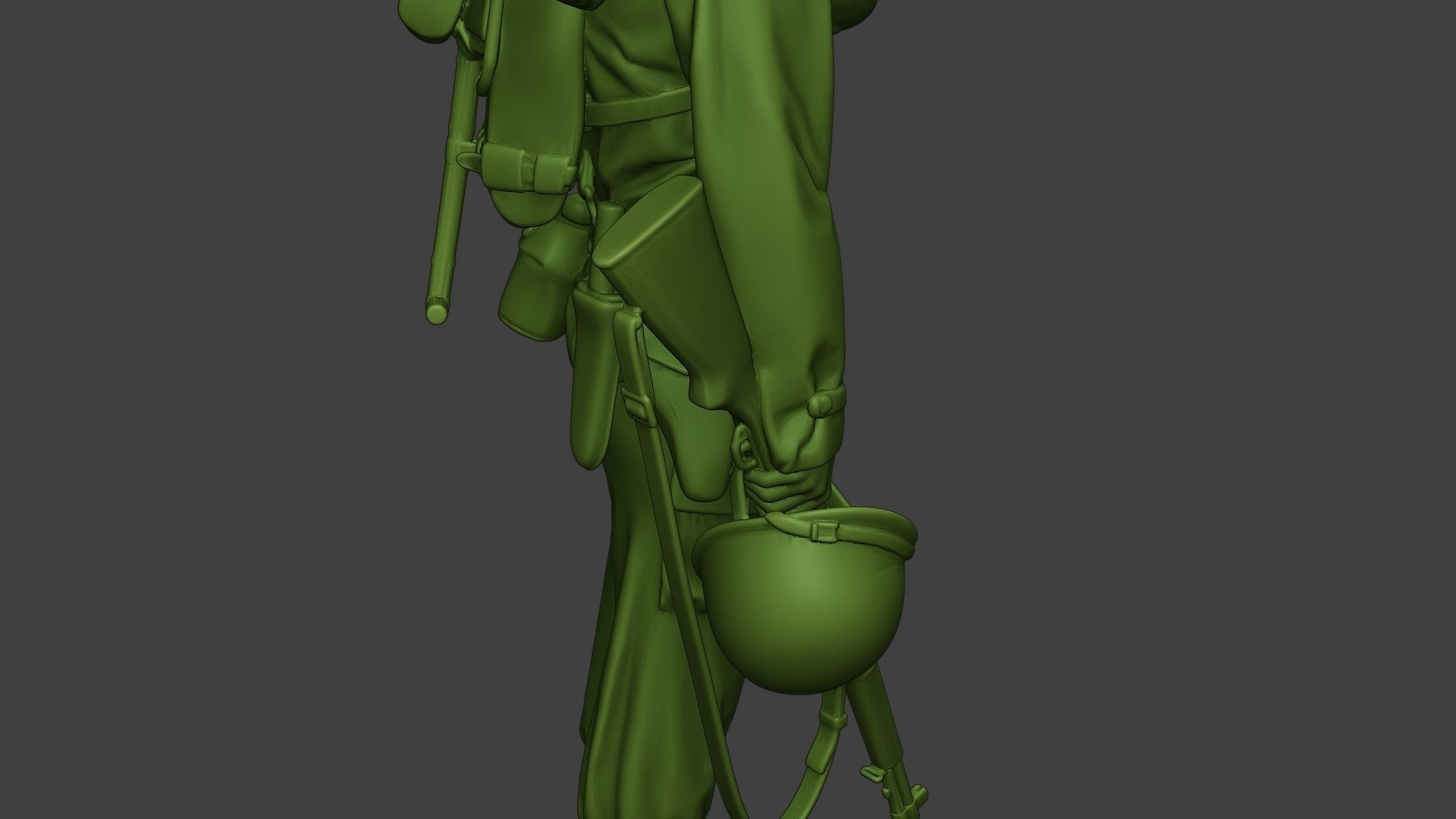 American soldier ww2 Crying A11 3D print model_20