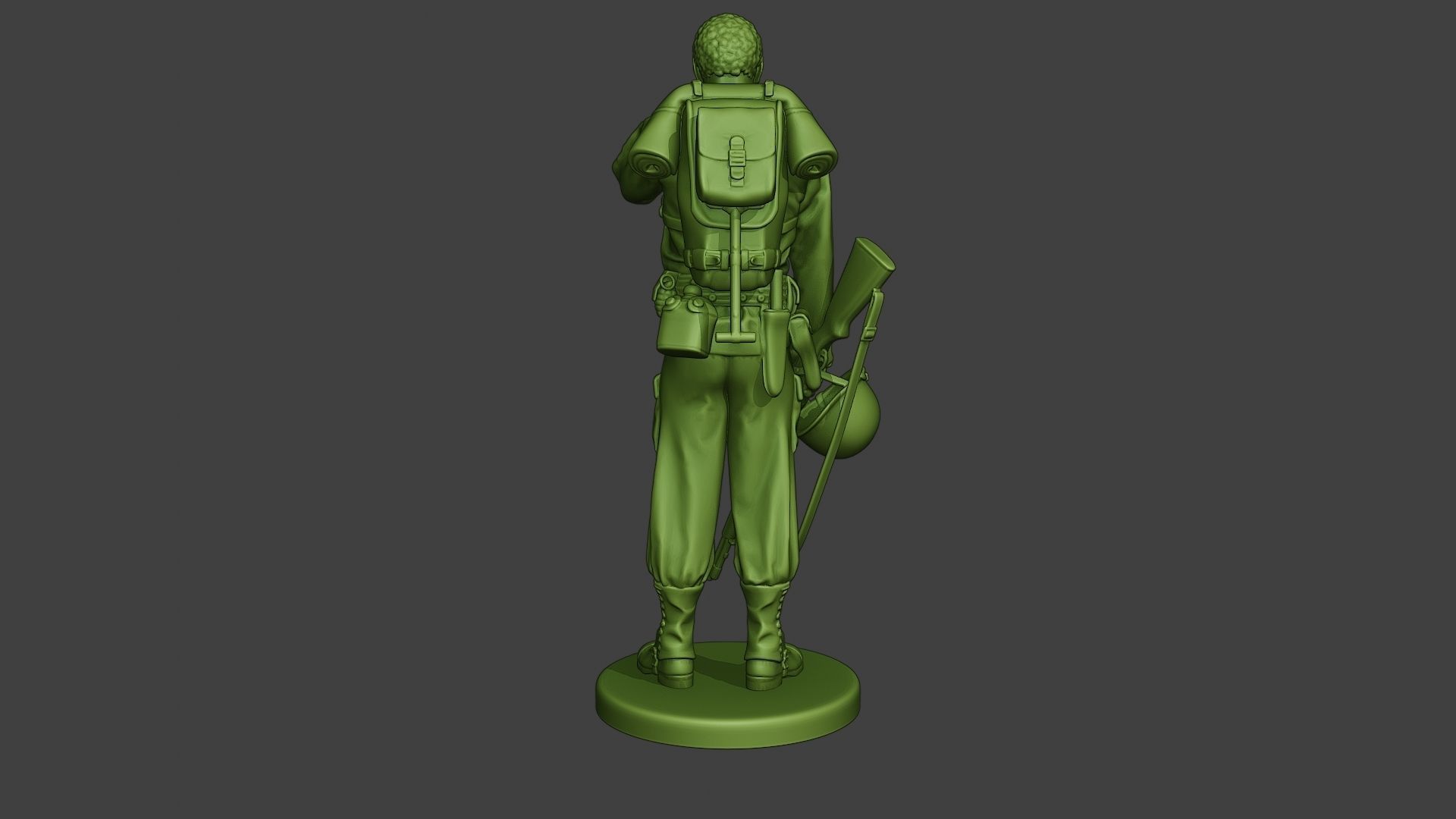 American soldier ww2 Crying A11 3D print model_6
