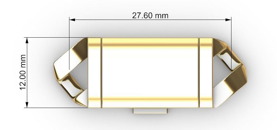 12 MM MIAMI CUBAN LINK CHAIN FOR BRACELET OR NECKLACE 3D print model_7