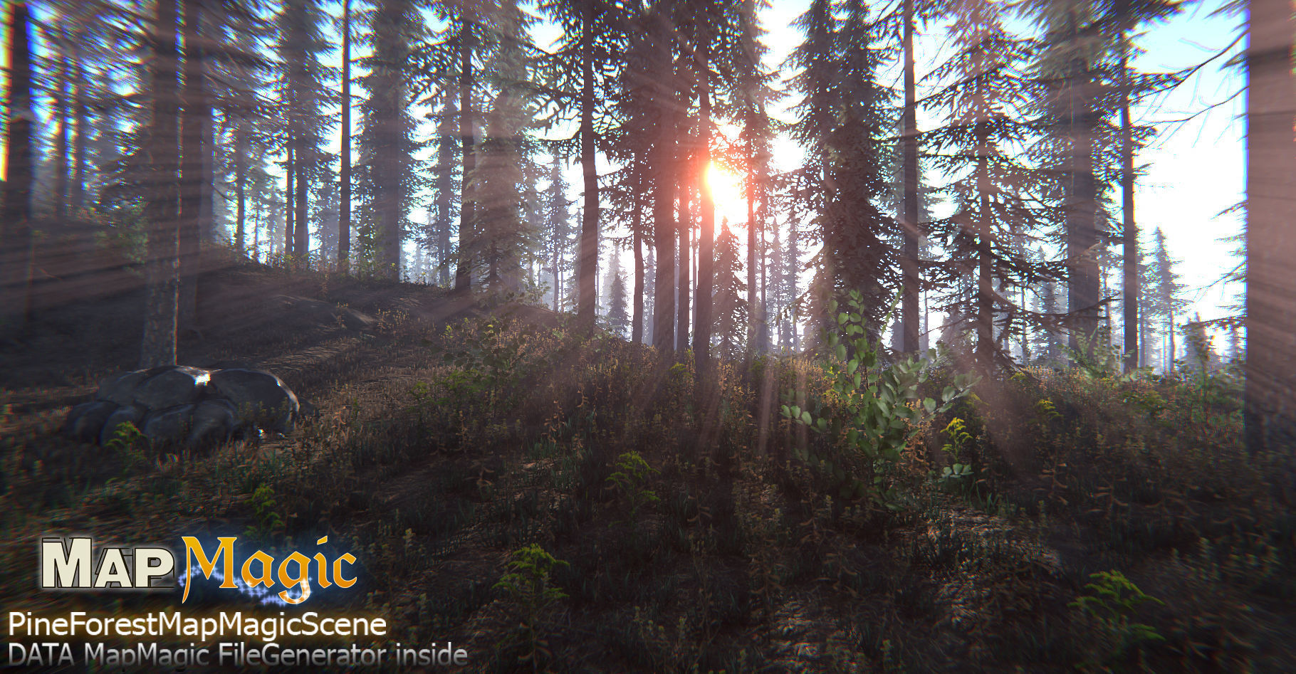 Spruce Trees Pack Unity Low-poly 3D model_10