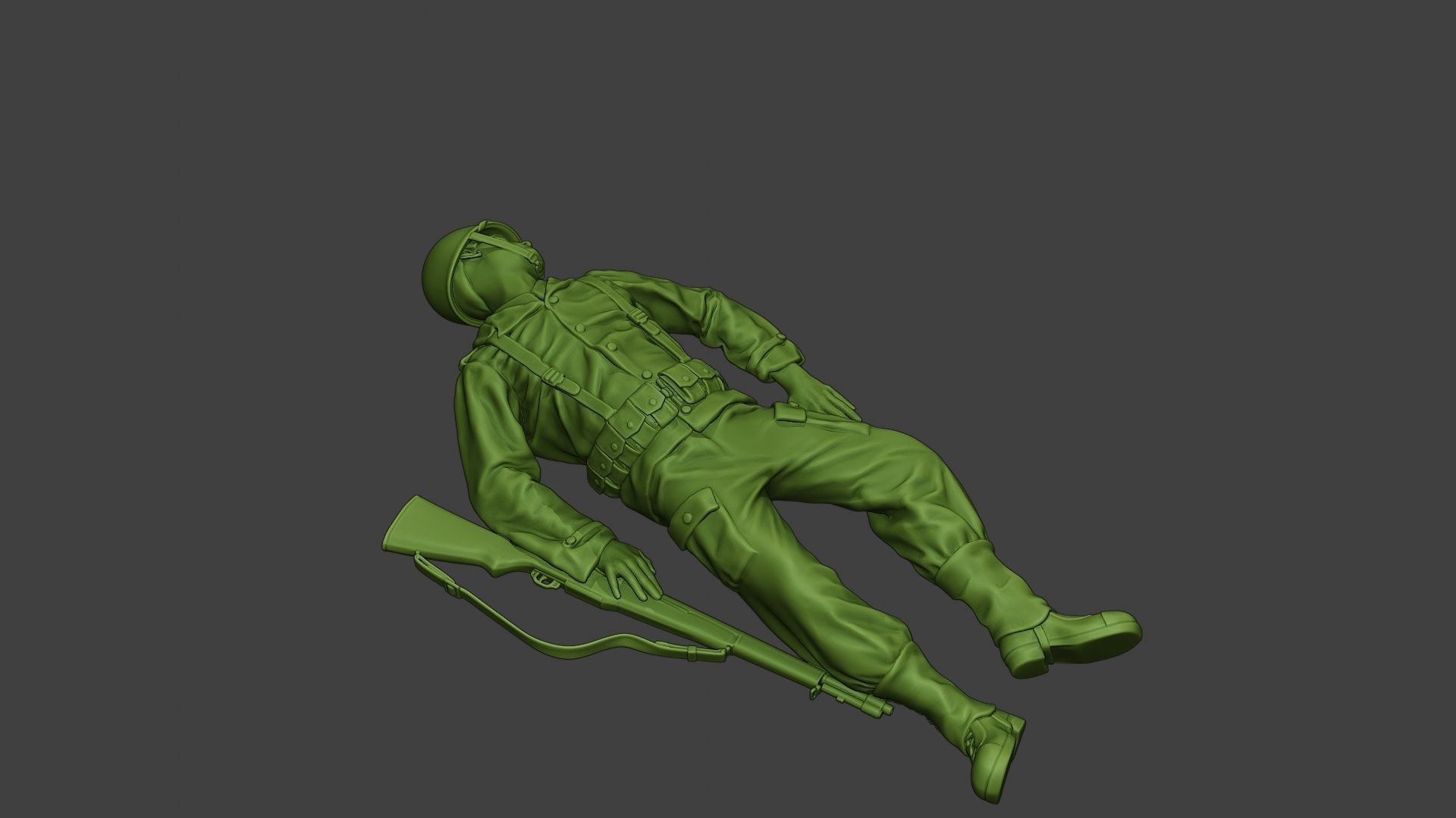 American soldier ww2 killed A11 3D print model_22