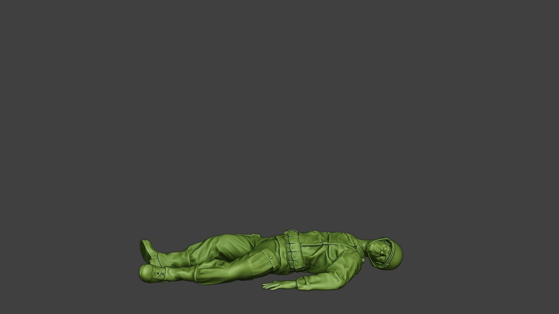 American soldier ww2 killed A11 3D print model_1