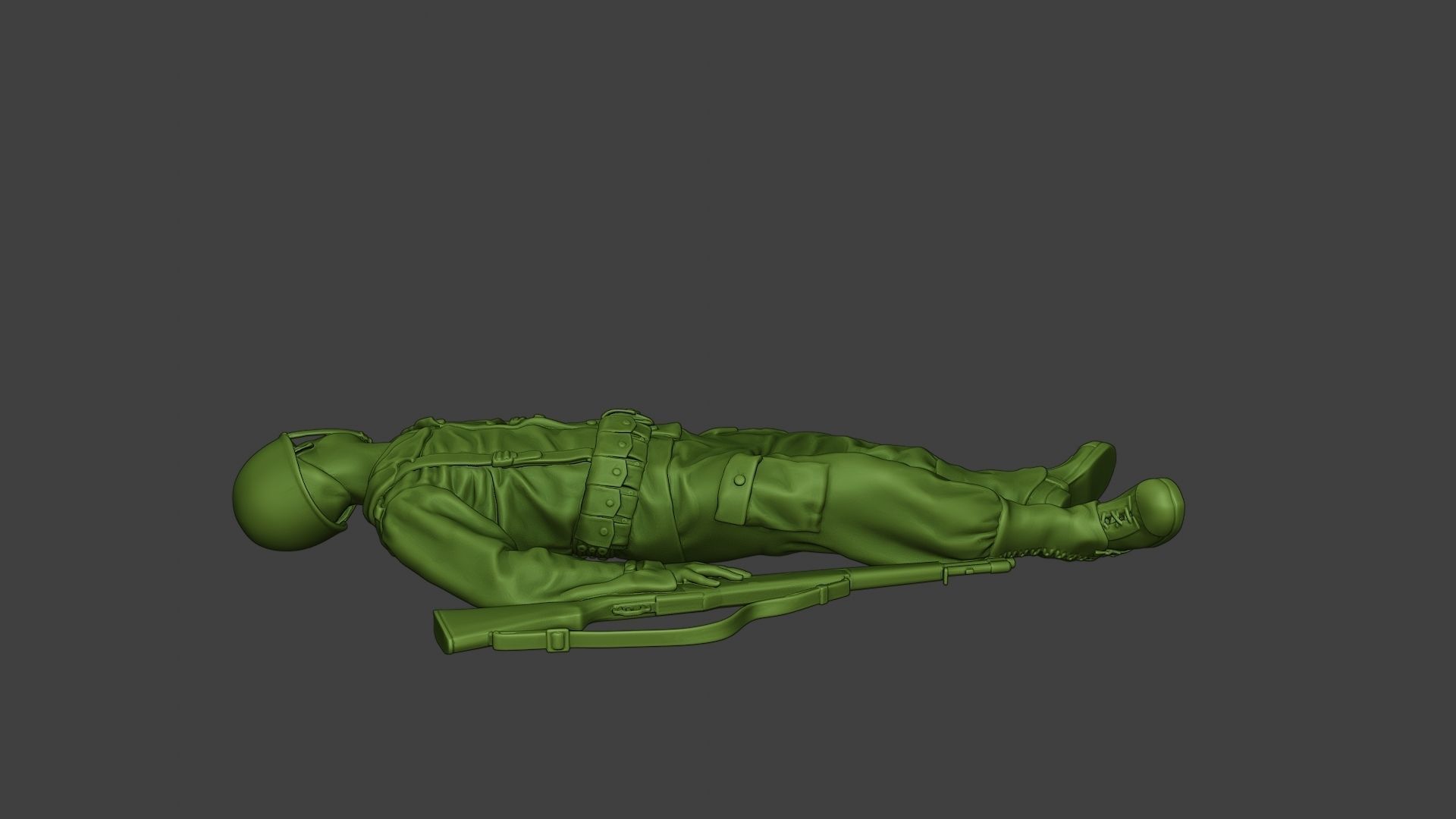 American soldier ww2 killed A11 3D print model_25