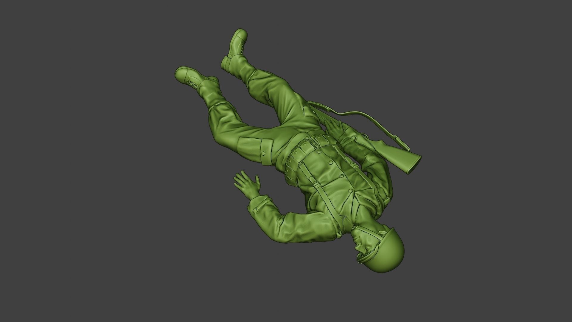 American soldier ww2 killed A11 3D print model_15
