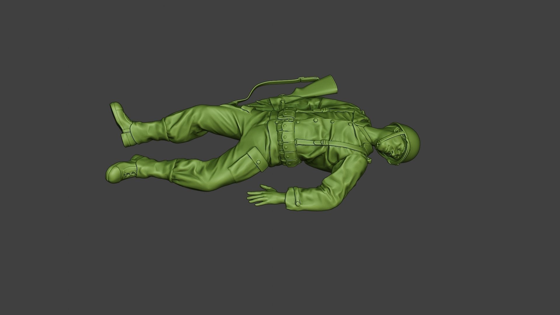 American soldier ww2 killed A11 3D print model_14
