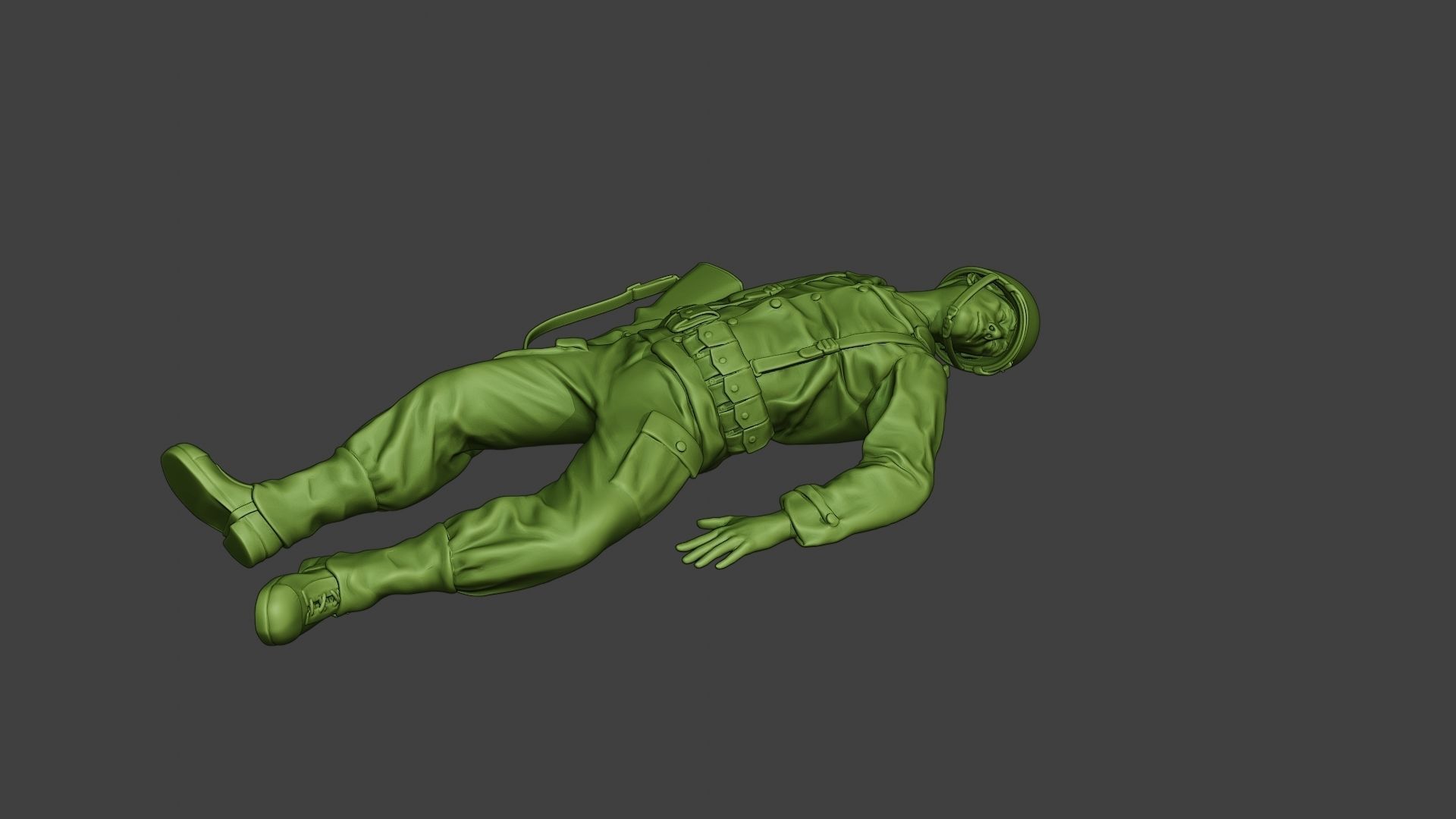 American soldier ww2 killed A11 3D print model_19