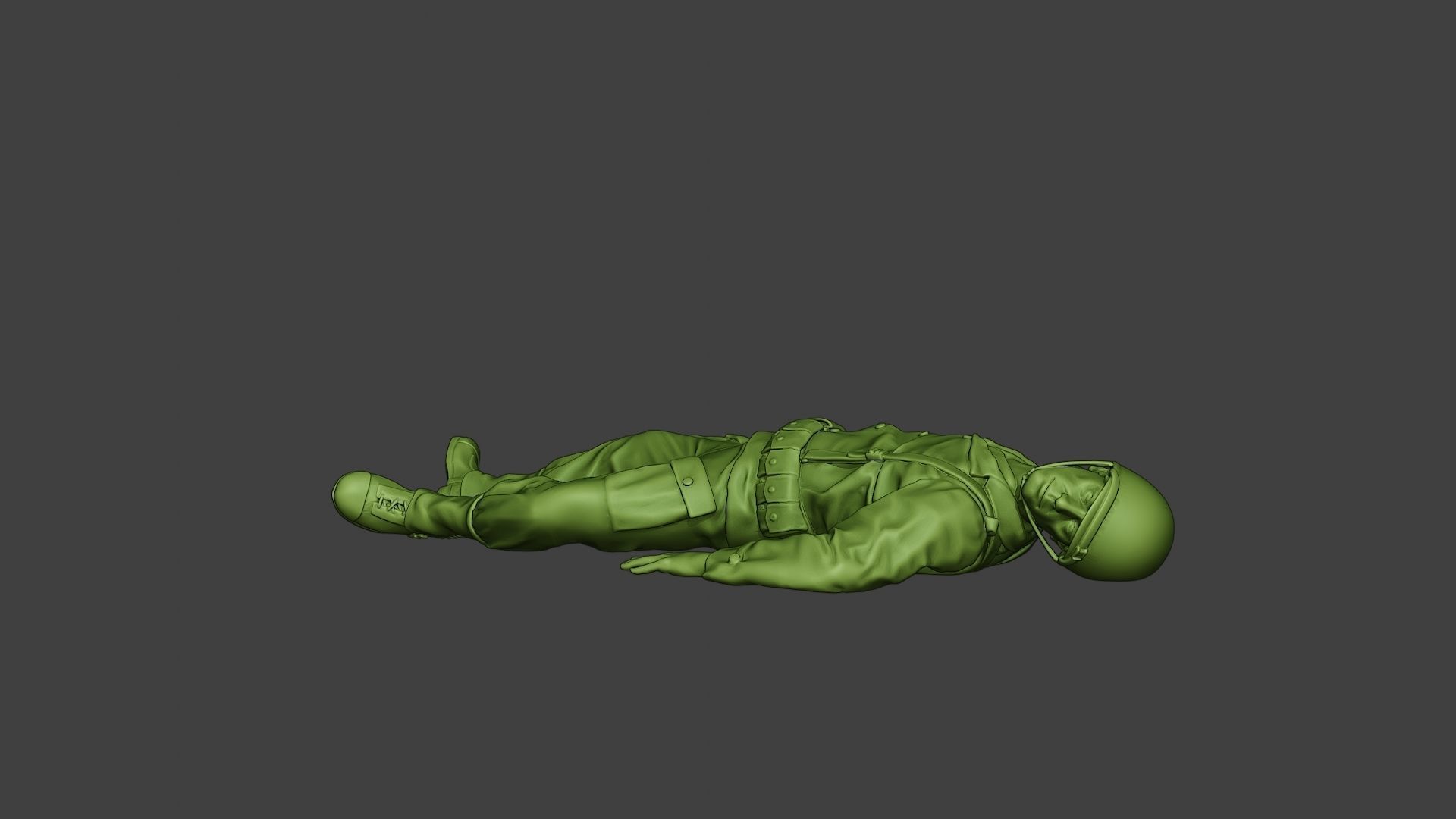 American soldier ww2 killed A11 3D print model_27