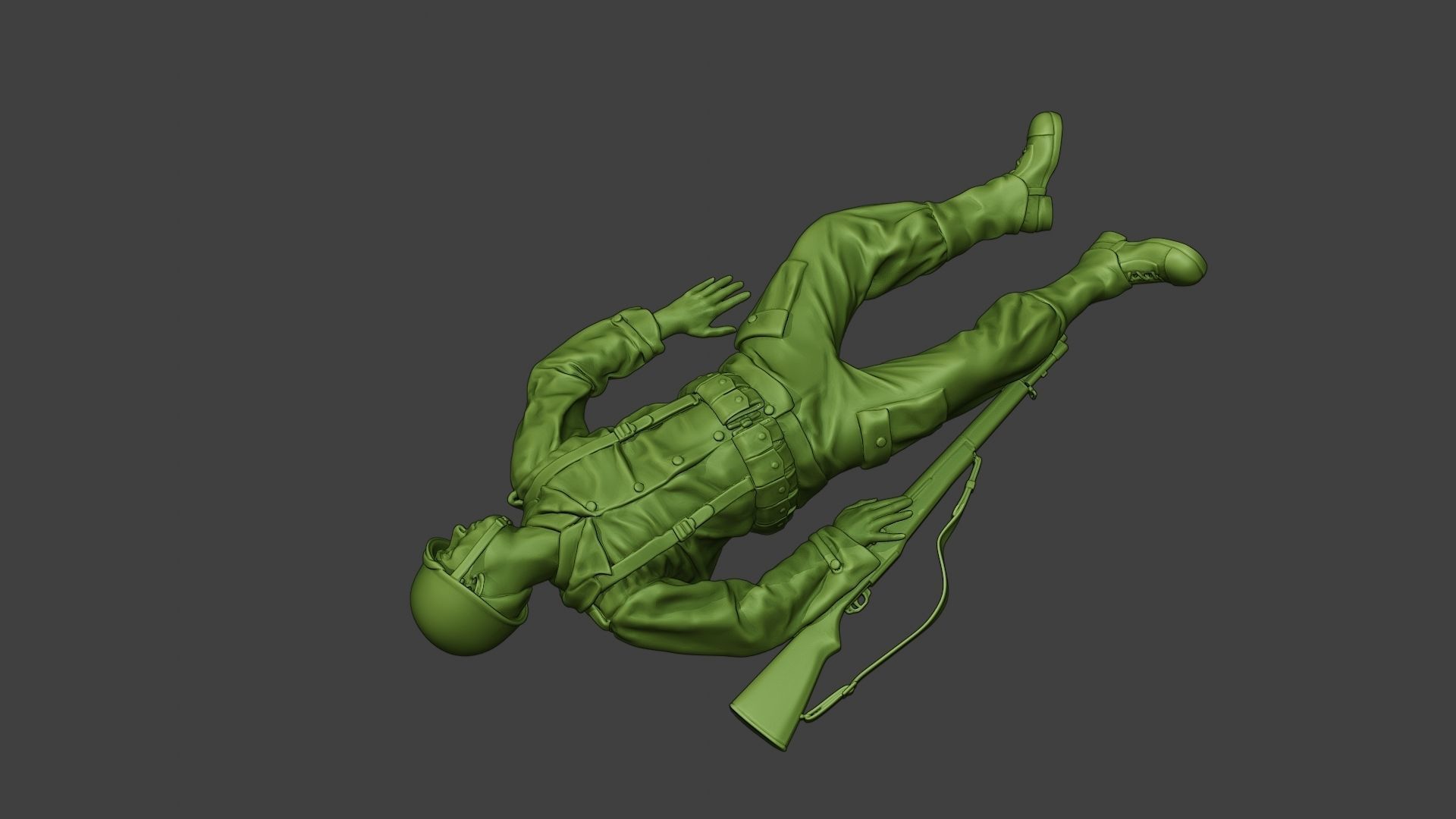 American soldier ww2 killed A11 3D print model_16