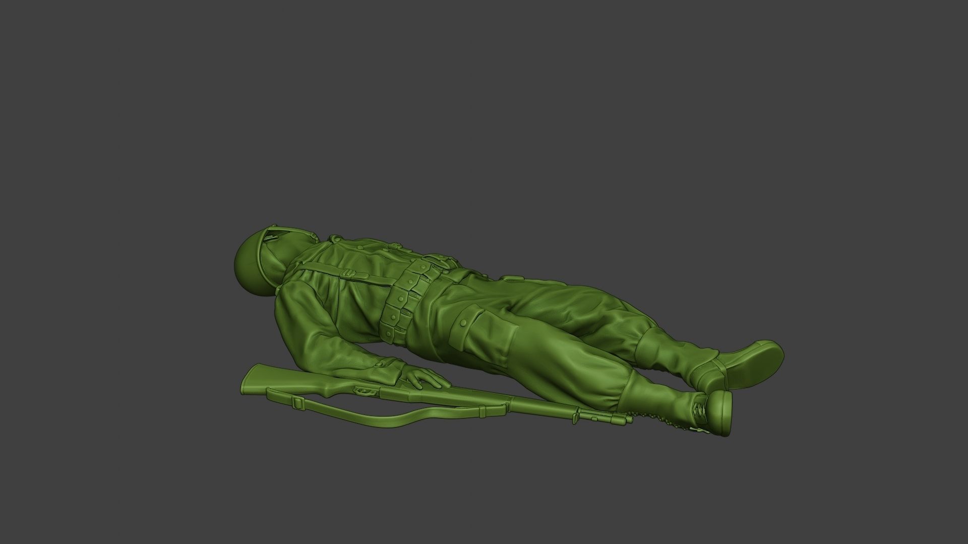 American soldier ww2 killed A11 3D print model_24