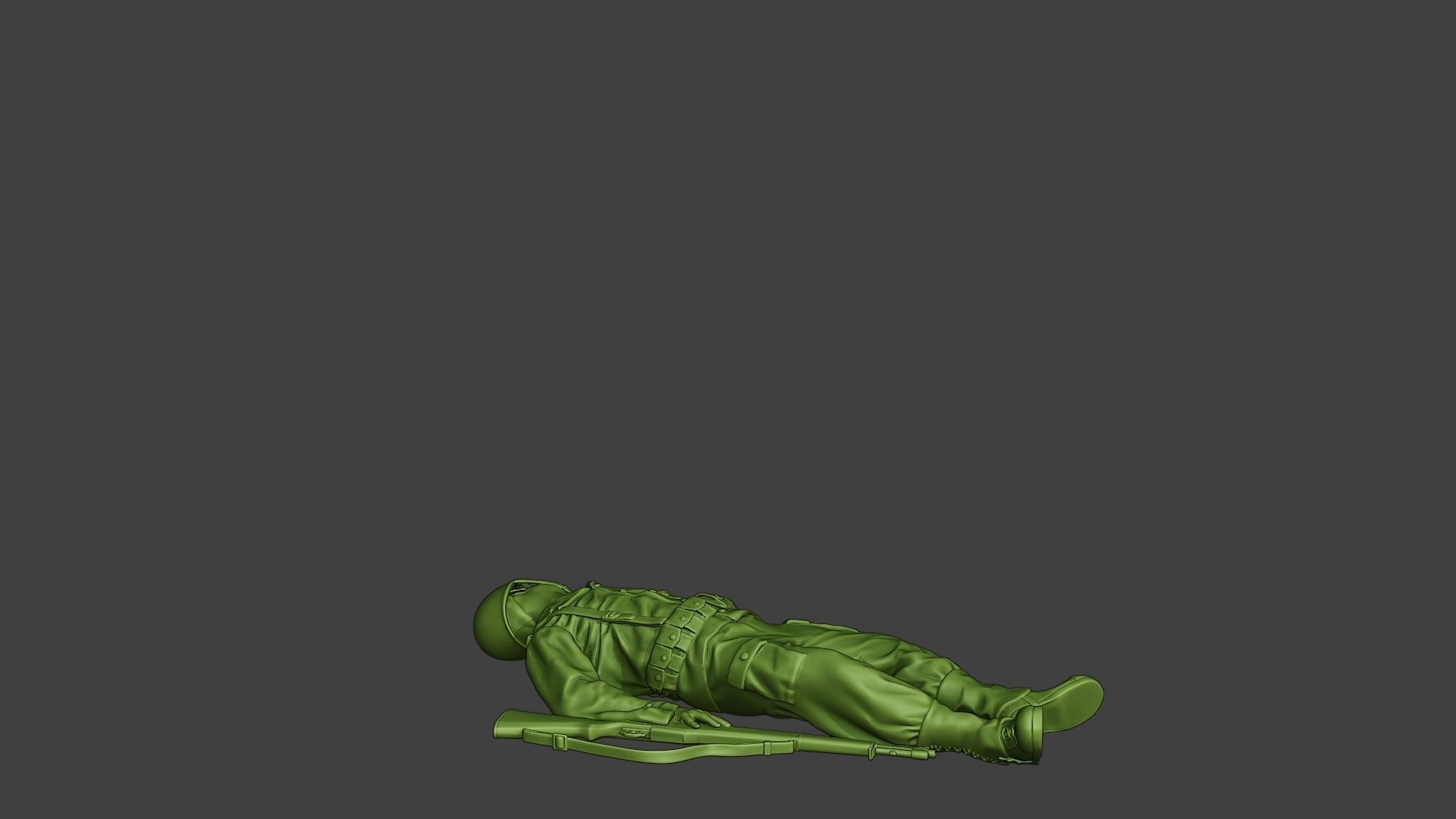 American soldier ww2 killed A11 3D print model_7