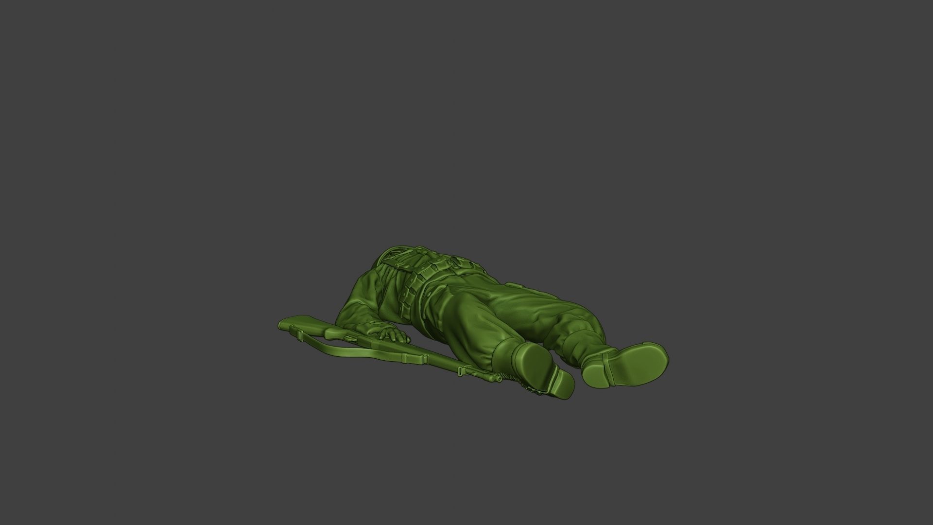 American soldier ww2 killed A11 3D print model_31