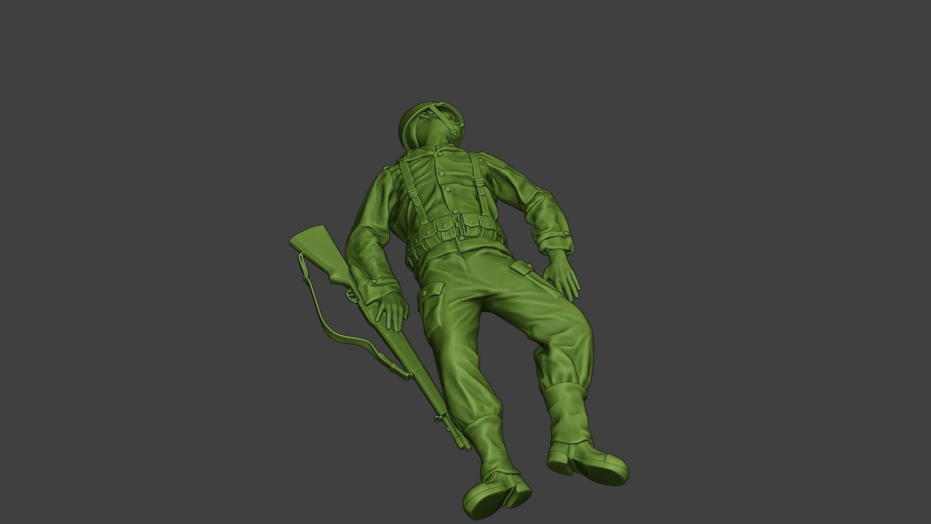 American soldier ww2 killed A11 3D print model_23