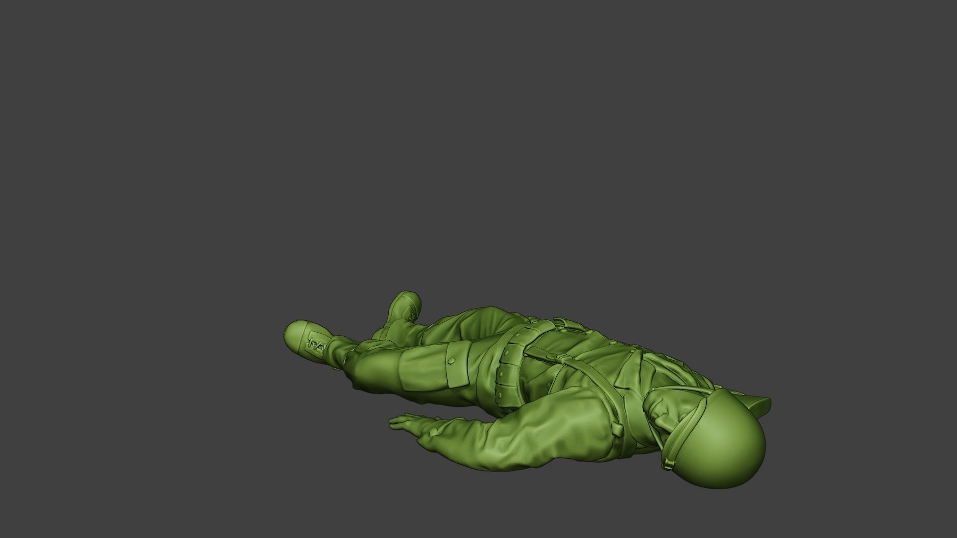 American soldier ww2 killed A11 3D print model_18