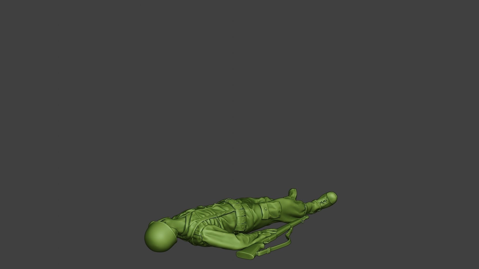 American soldier ww2 killed A11 3D print model_5