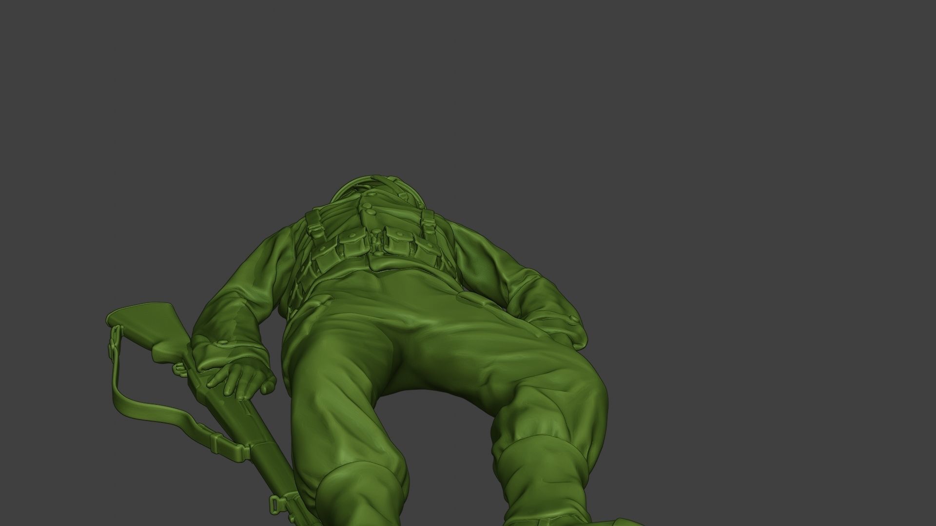 American soldier ww2 killed A11 3D print model_20