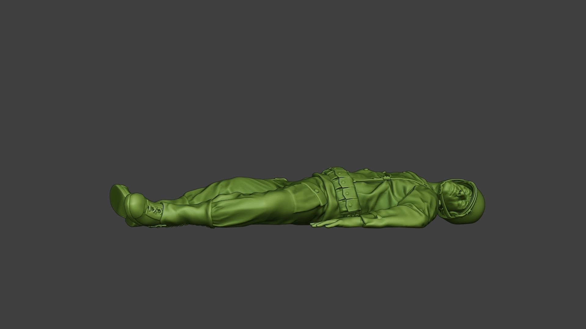 American soldier ww2 killed A11 3D print model_28