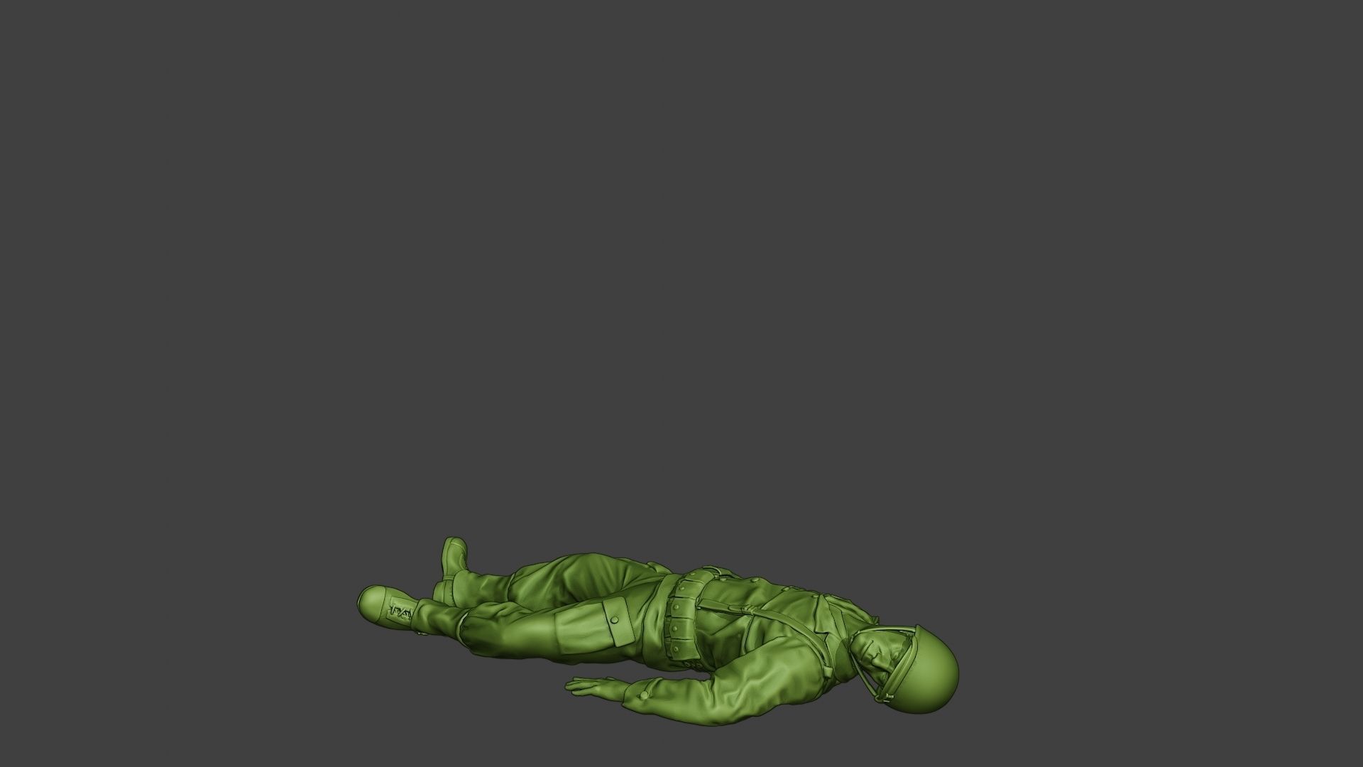 American soldier ww2 killed A11 3D print model_2