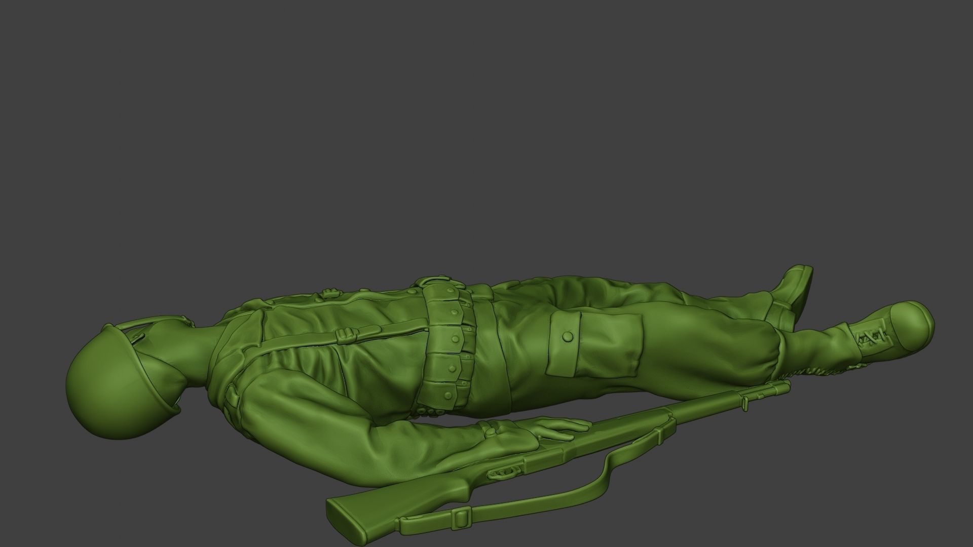 American soldier ww2 killed A11 3D print model_21