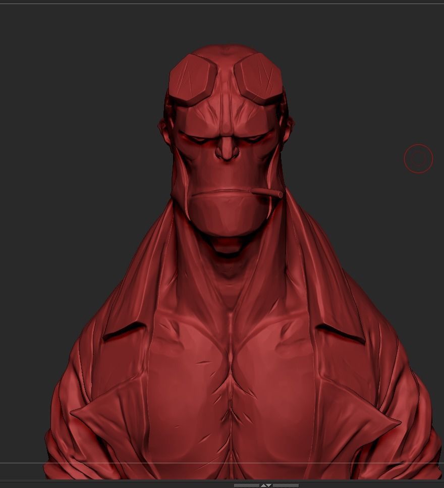 Hellboy Bust 3D print model_5