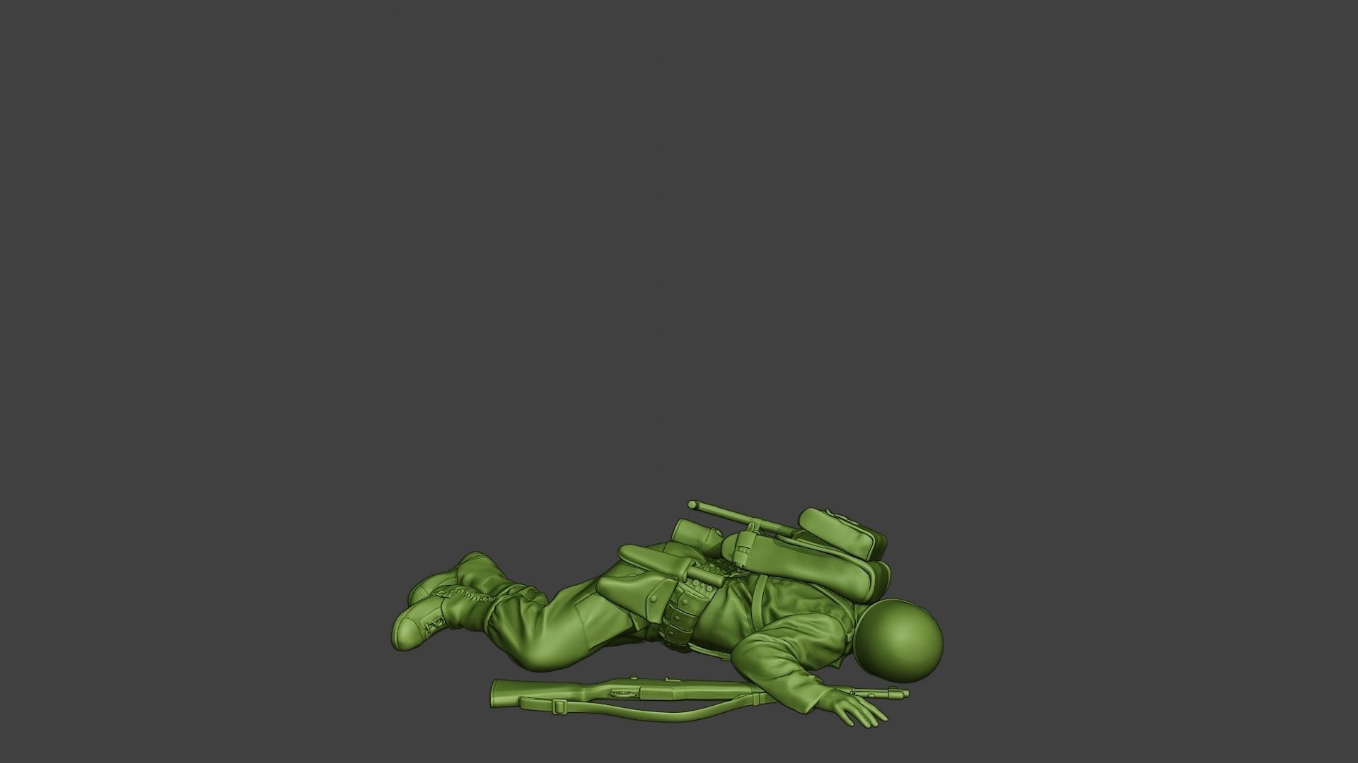 American soldier ww2 killed2 A11 3D print model_9