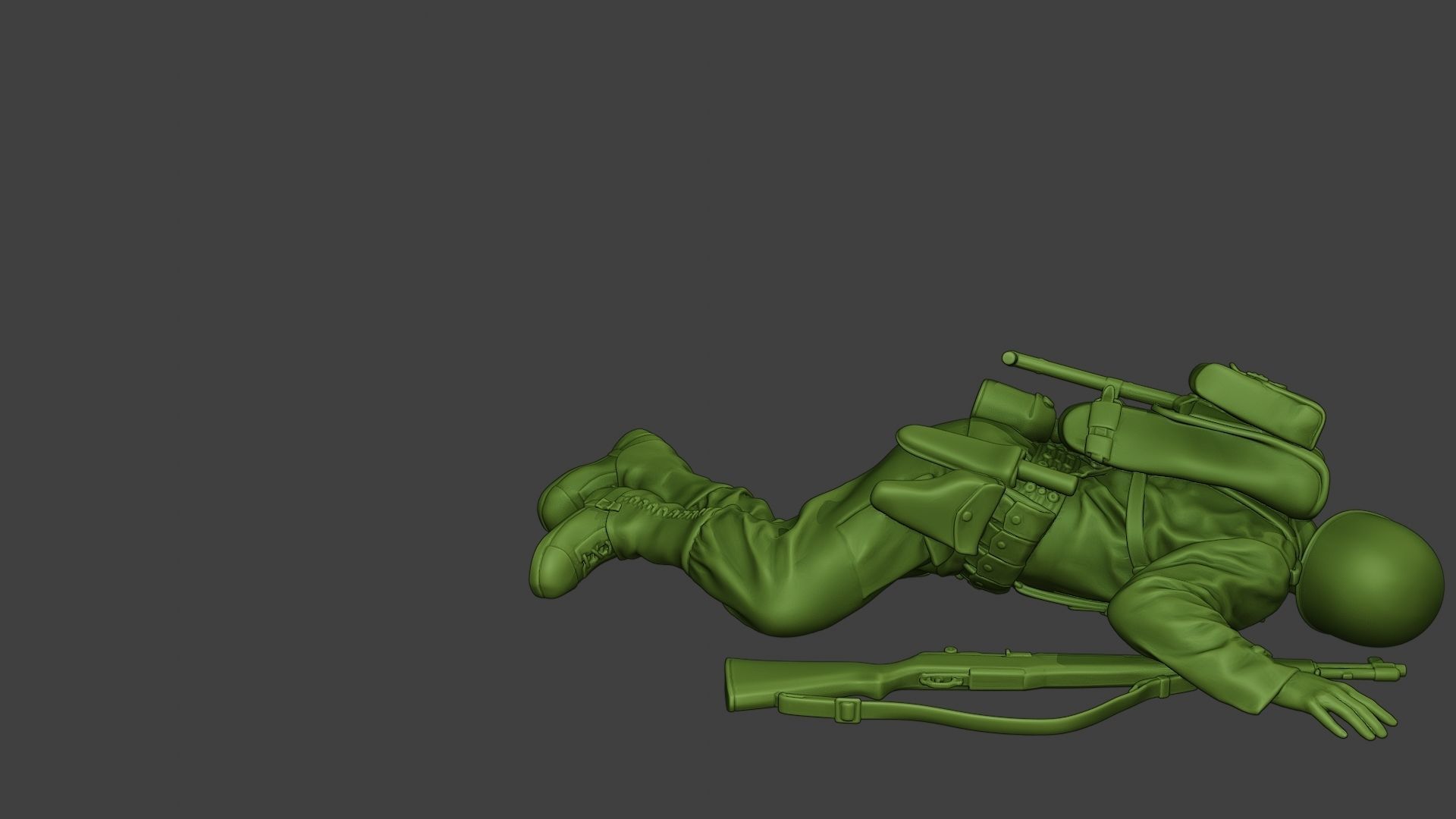 American soldier ww2 killed2 A11 3D print model_30