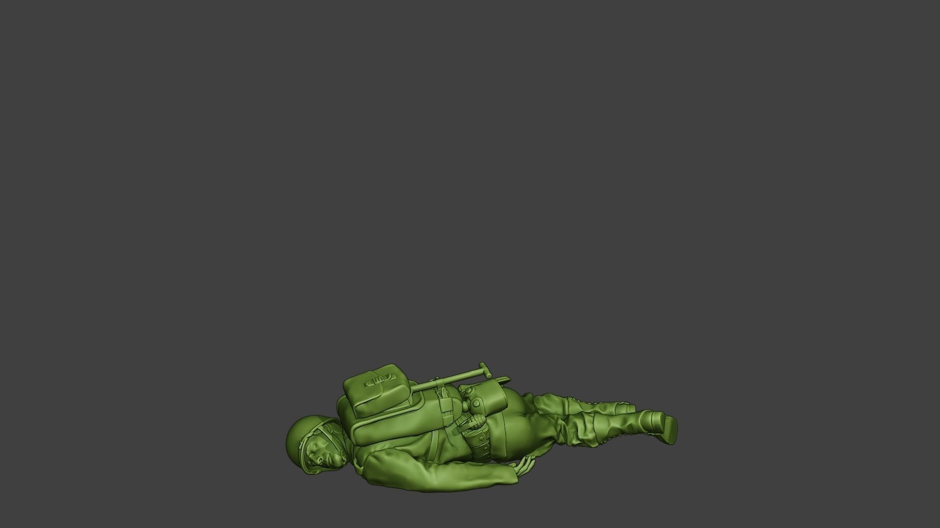 American soldier ww2 killed2 A11 3D print model_3
