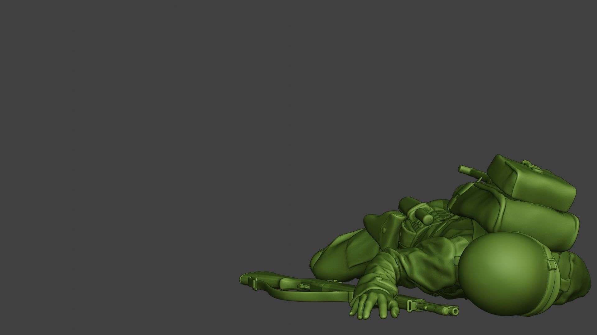 American soldier ww2 killed2 A11 3D print model_28