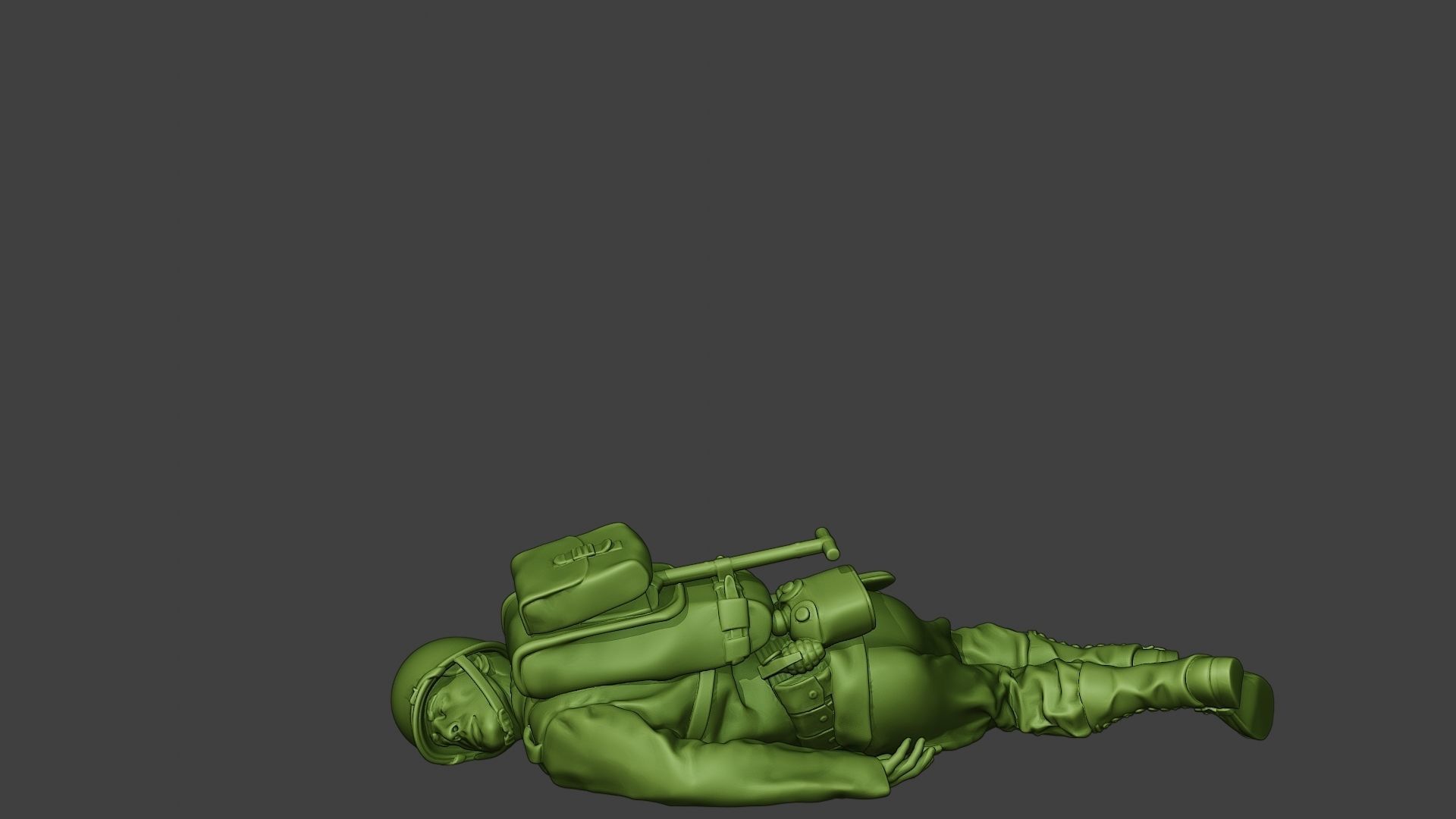 American soldier ww2 killed2 A11 3D print model_17