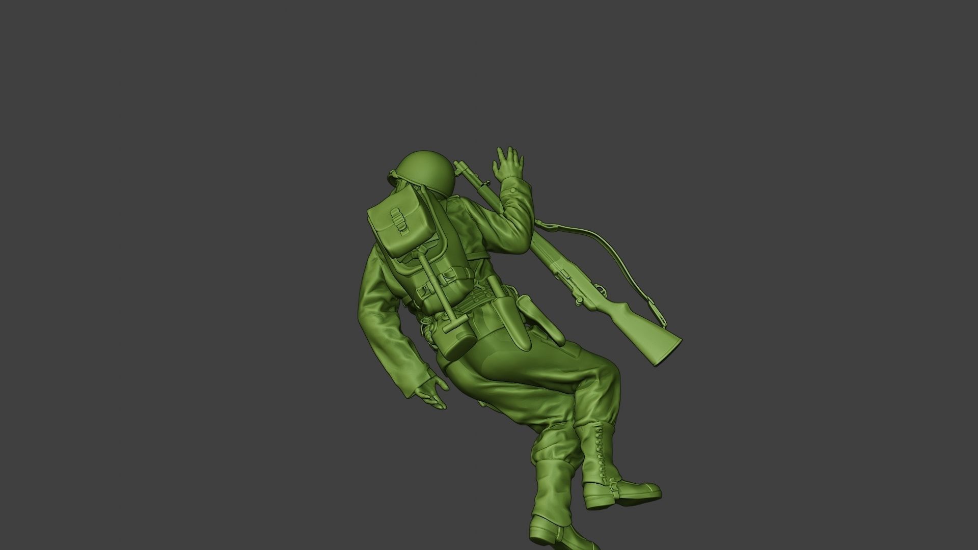 American soldier ww2 killed2 A11 3D print model_16