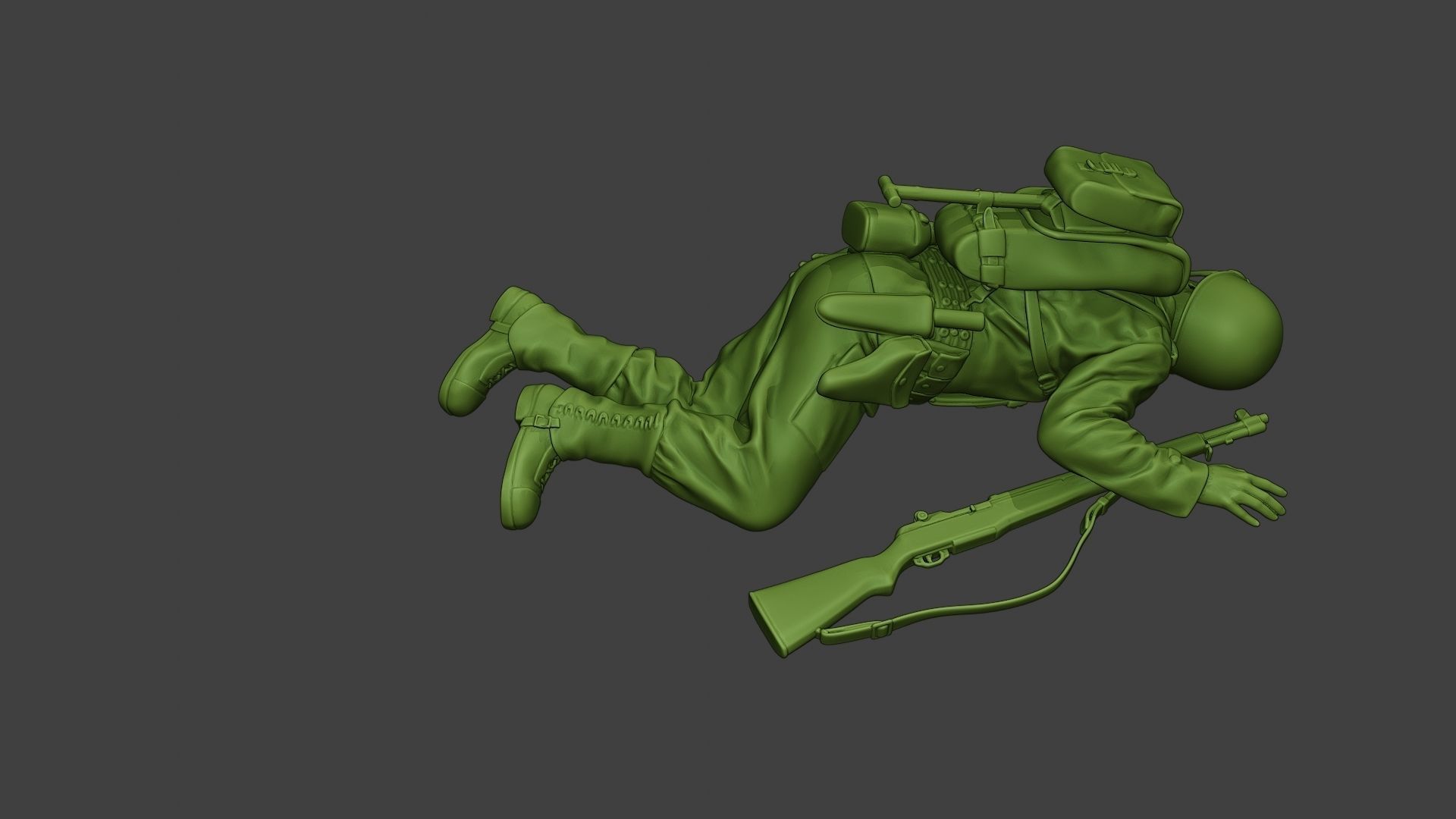 American soldier ww2 killed2 A11 3D print model_23