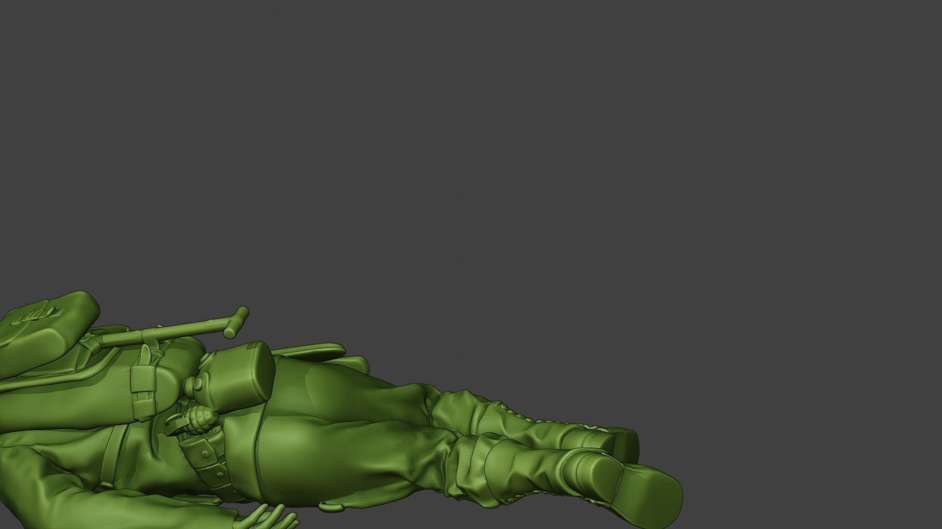 American soldier ww2 killed2 A11 3D print model_26