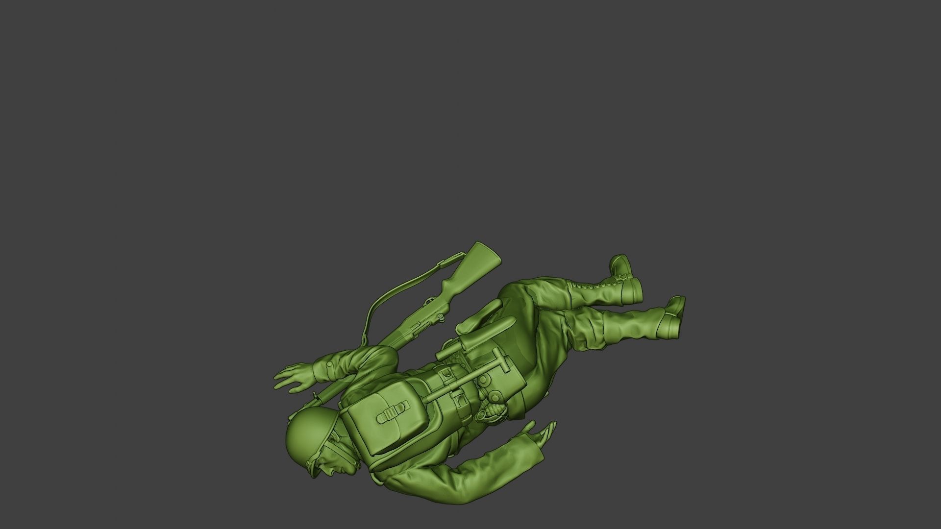 American soldier ww2 killed2 A11 3D print model_15