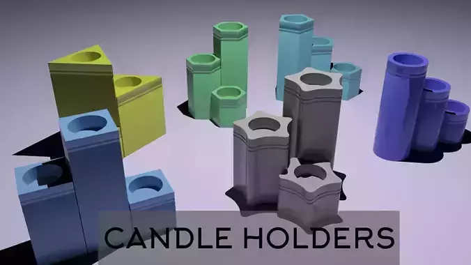 3d printable home decorative Candle holders