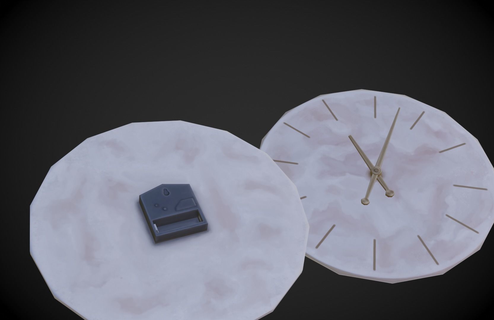 Wall Clocks - Stylized Low-poly 3D model_6