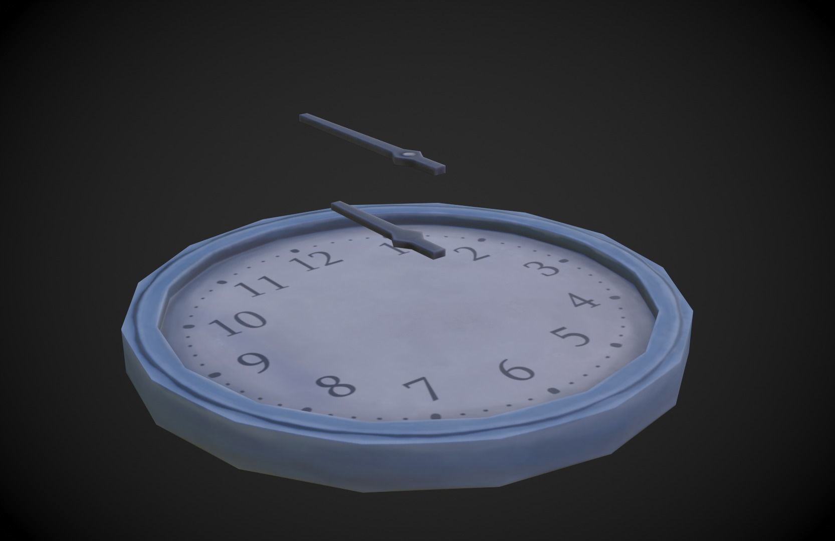 Wall Clocks - Stylized Low-poly 3D model_11