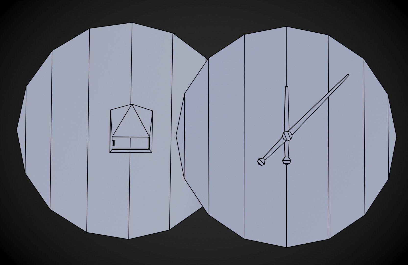 Wall Clocks - Stylized Low-poly 3D model_13
