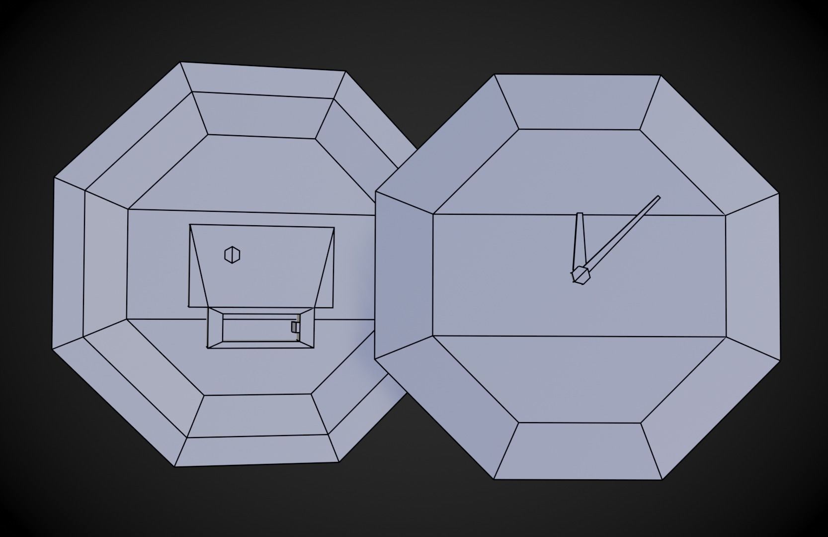 Wall Clocks - Stylized Low-poly 3D model_14