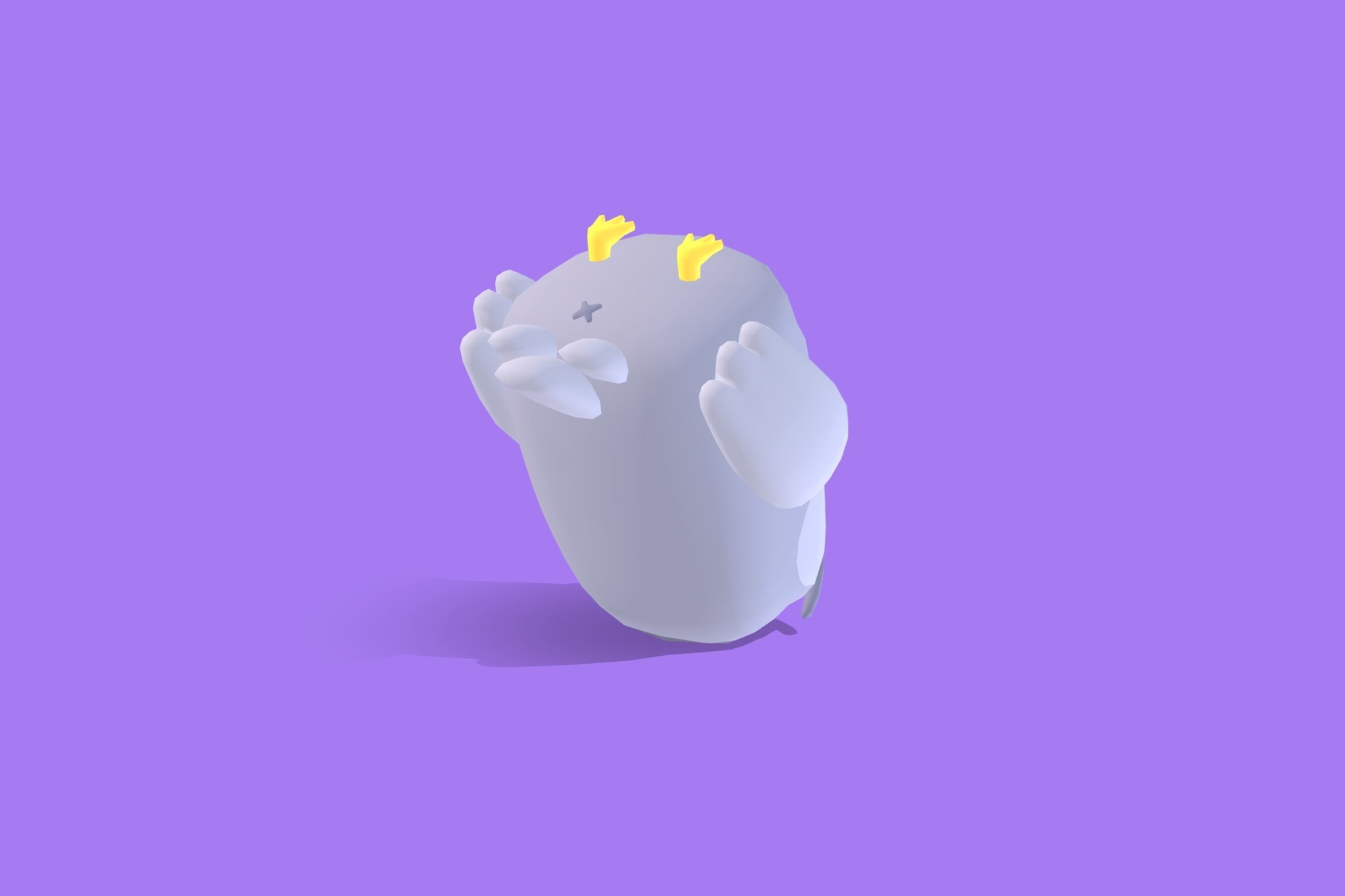 Snow Owl - Quirky Series Low-poly 3D model_7