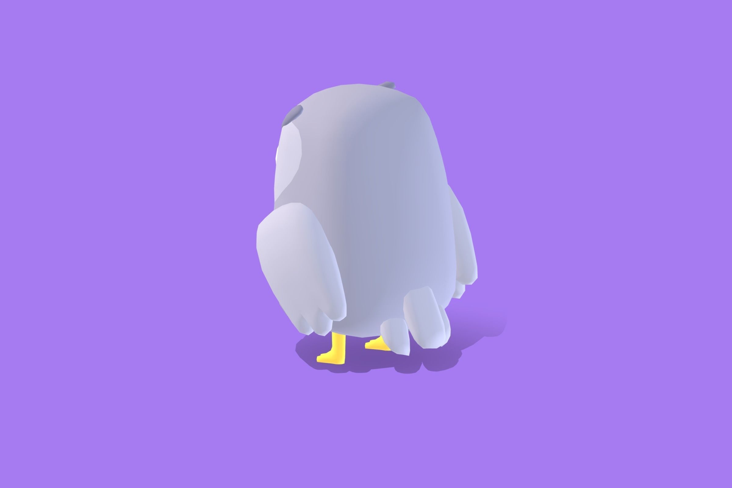 Snow Owl - Quirky Series Low-poly 3D model_1