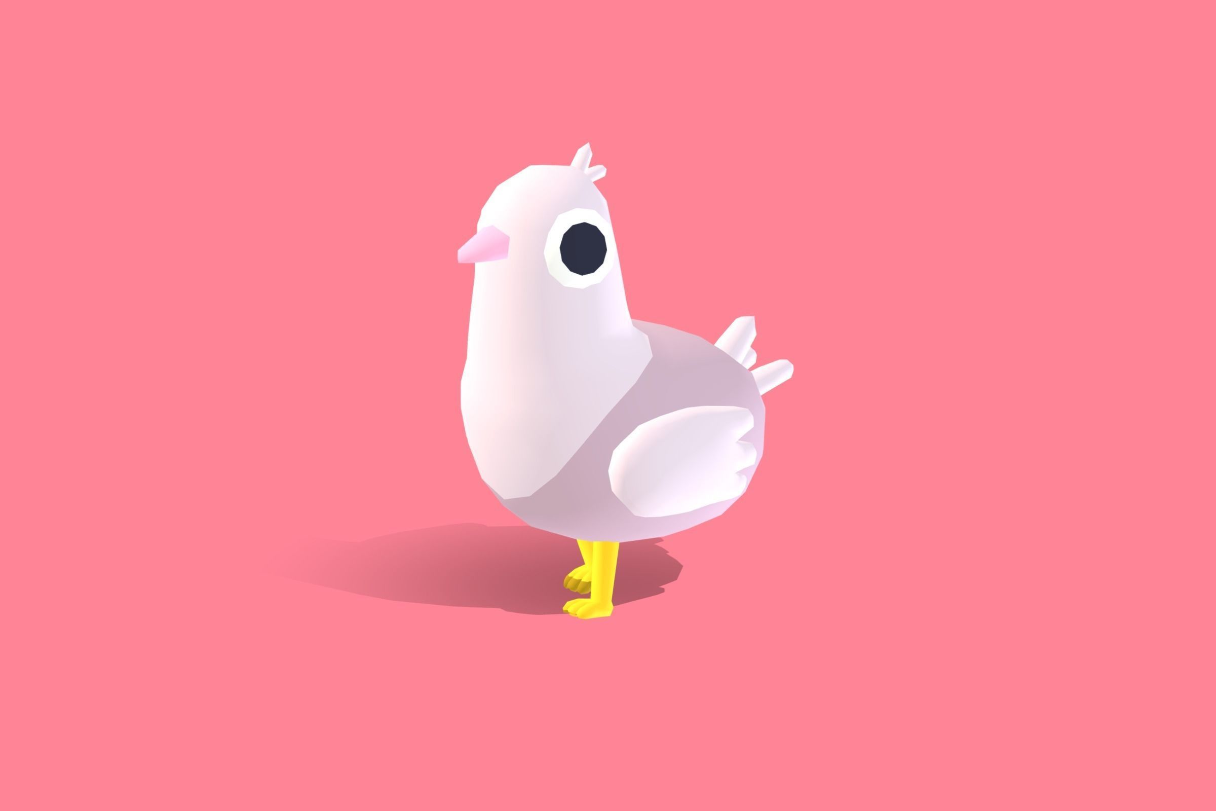Dove - Quirky Series Low-poly 3D model_6