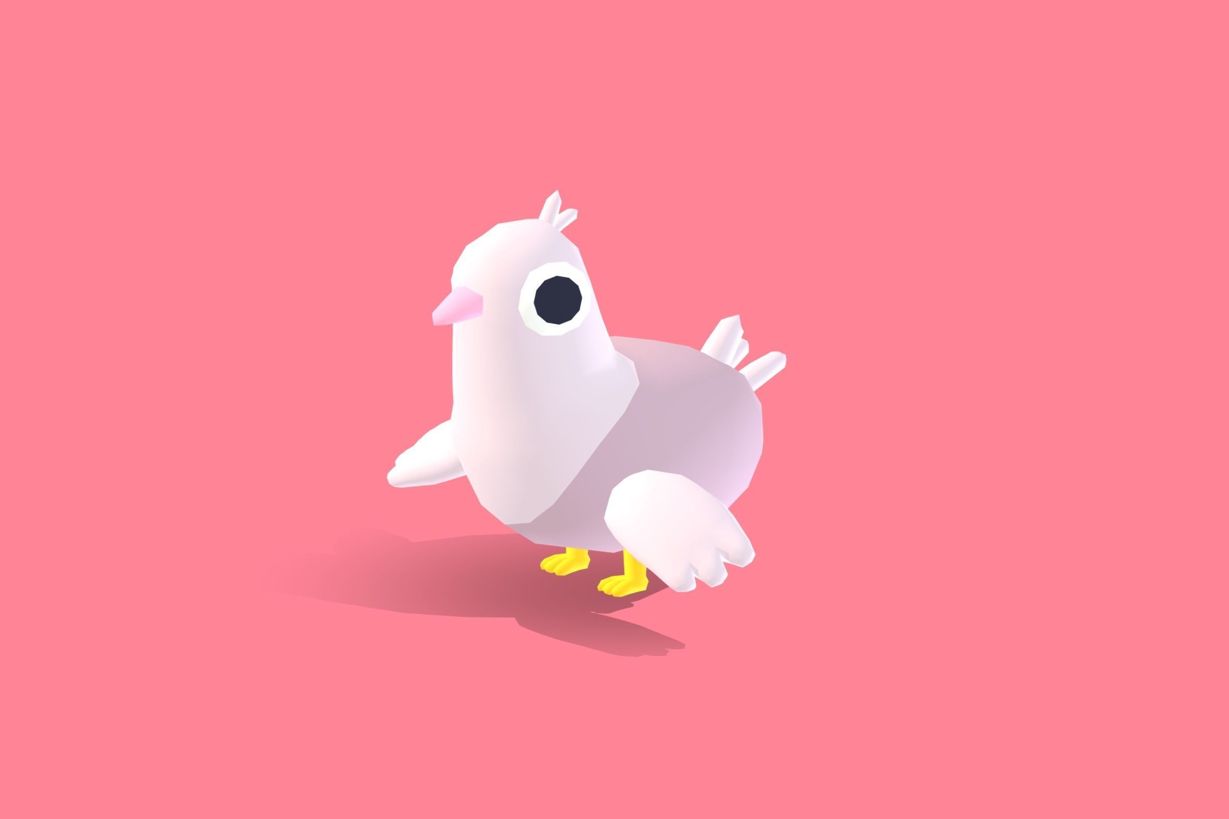 Dove - Quirky Series Low-poly 3D model_3