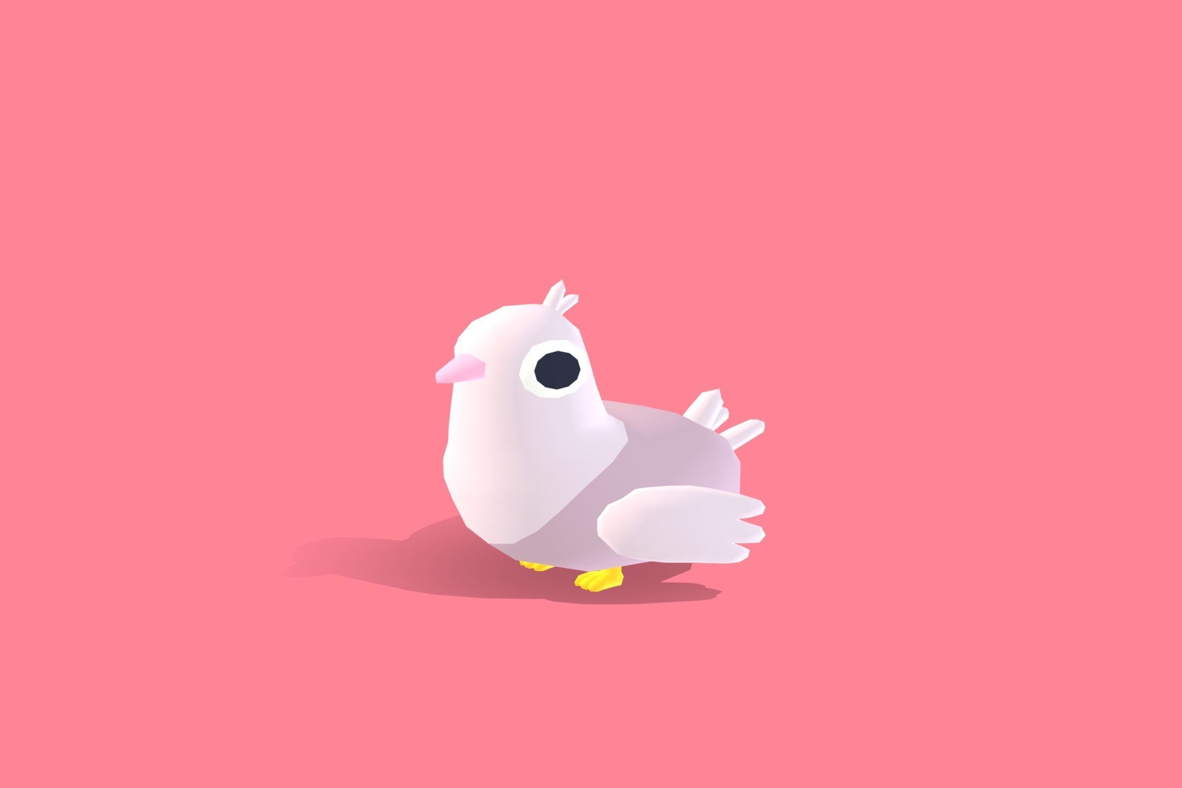 Dove - Quirky Series Low-poly 3D model_4