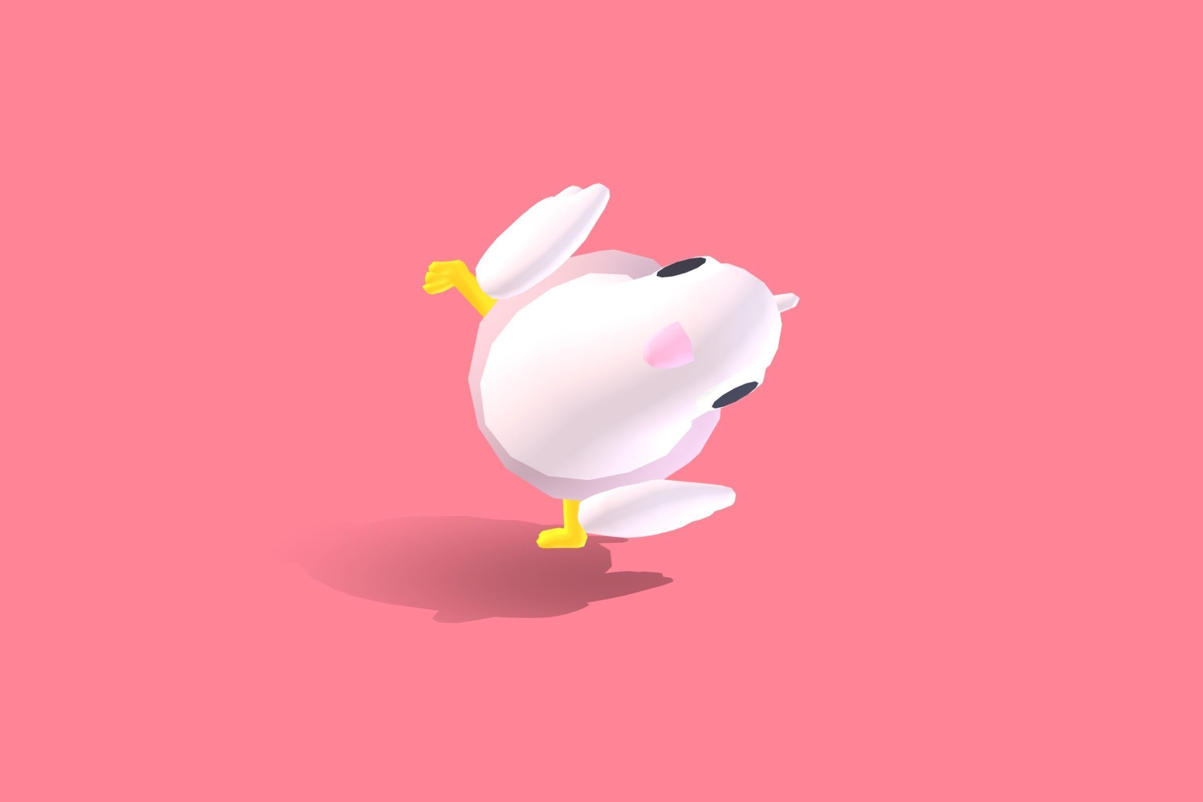 Dove - Quirky Series Low-poly 3D model_7